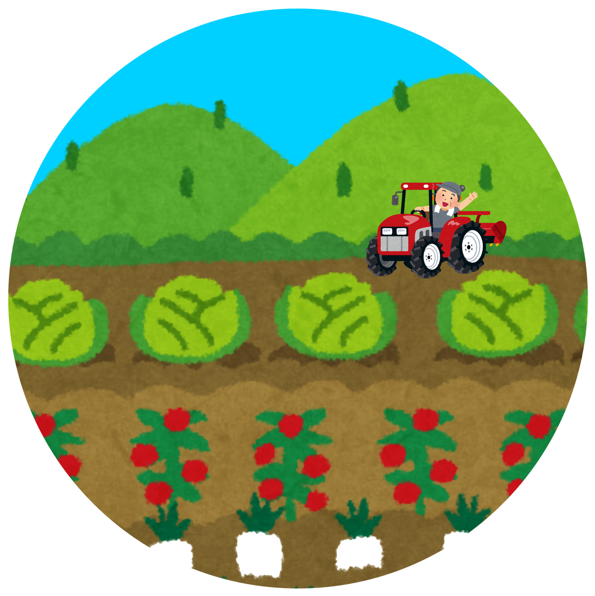 暮らし（畑）のイラスト